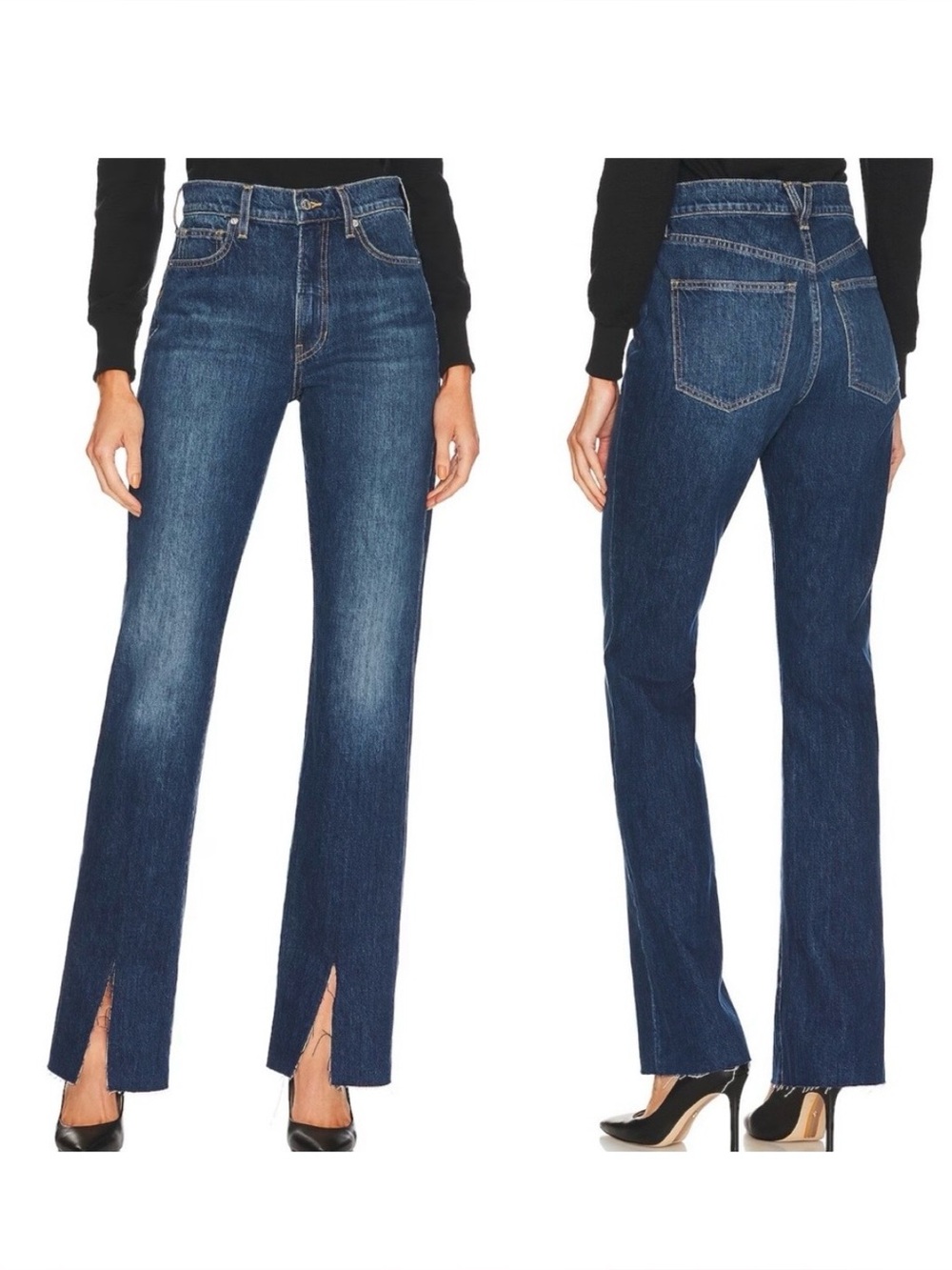 VERONICA BEARD KEANE LONG STRAIGHT LEG HIGH RISE SZ 27 BRIGHT BLUE